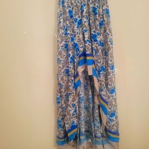 Ruffle Floral Bohemian Asymmetrical Skirt main image 1